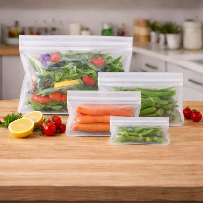 Bio-Zip™ Reusable & Biodegradable Food Storage Bags