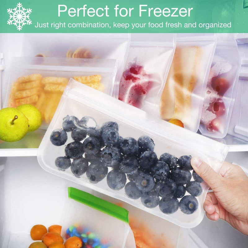 Bio-Zip™ Reusable & Biodegradable Food Storage Bags (10 Pc Set With Gallon)