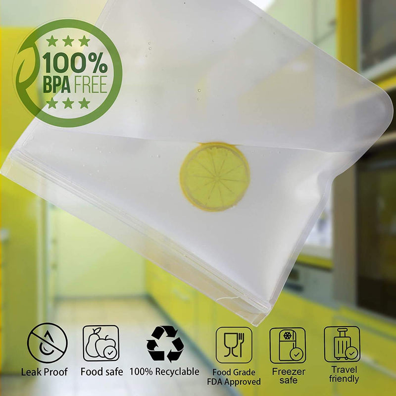 Bio-Zip™ Reusable & Biodegradable Food Storage Bags (10 Pc Set With Gallon)
