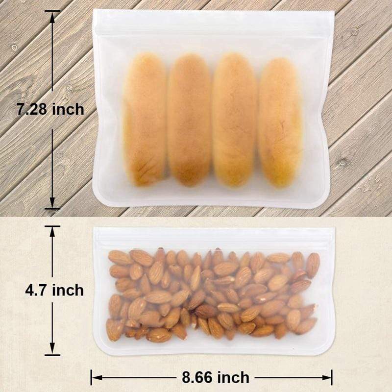 Bio-Zip™ Reusable & Biodegradable Food Storage Bags (10 Pc Set With Gallon)