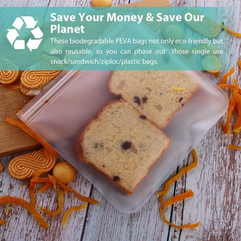 Bio-Zip™ Reusable & Biodegradable Food Storage Bags (10 Pc Set With Gallon)