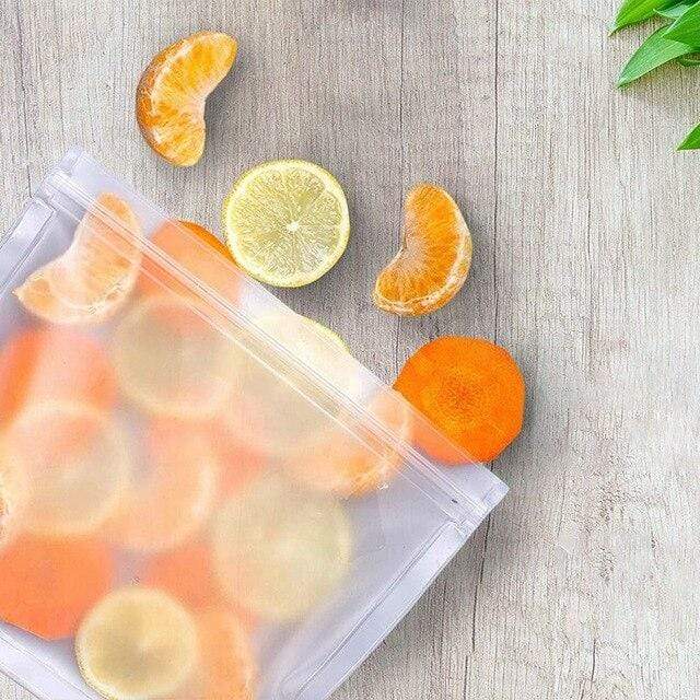 Bio-Zip™ Reusable & Biodegradable Food Storage Bags (10 Pc Set With Gallon)