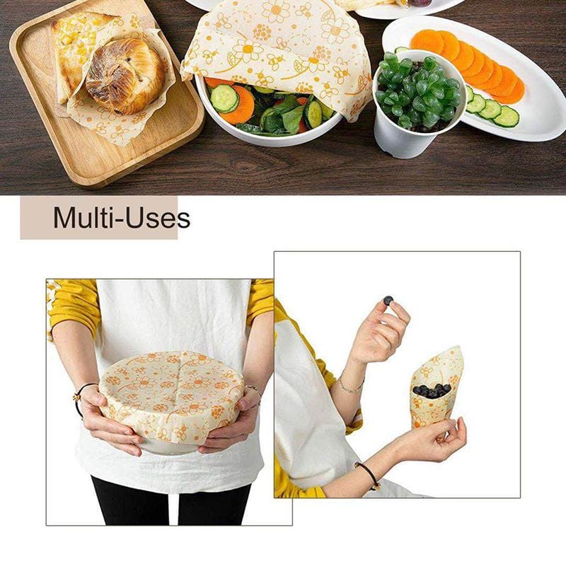 Eco-Wrap™ Compostable & Reusable Food Wrap (3 Pc)
